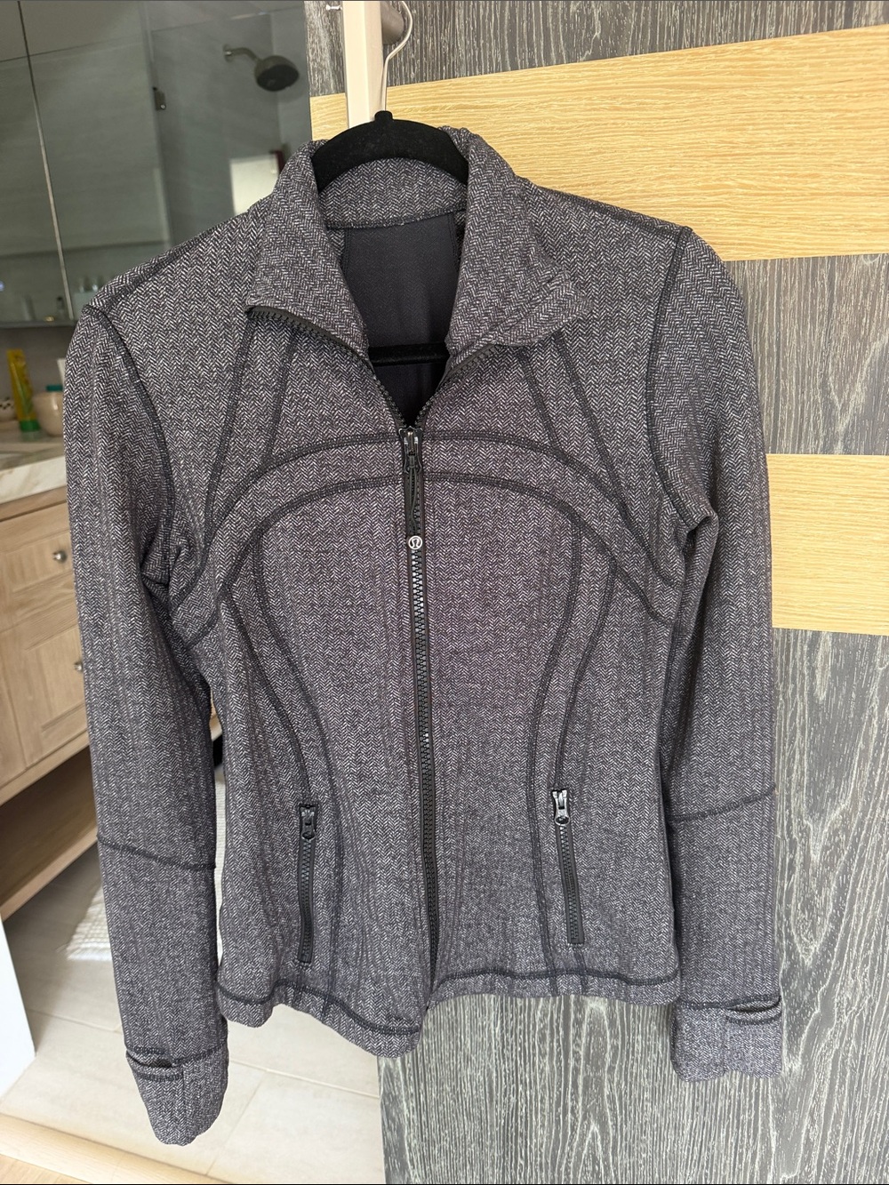 lululemon athletica Heathered Charcoal Zip-Up Jacket